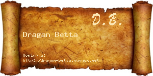 Dragan Betta névjegykártya